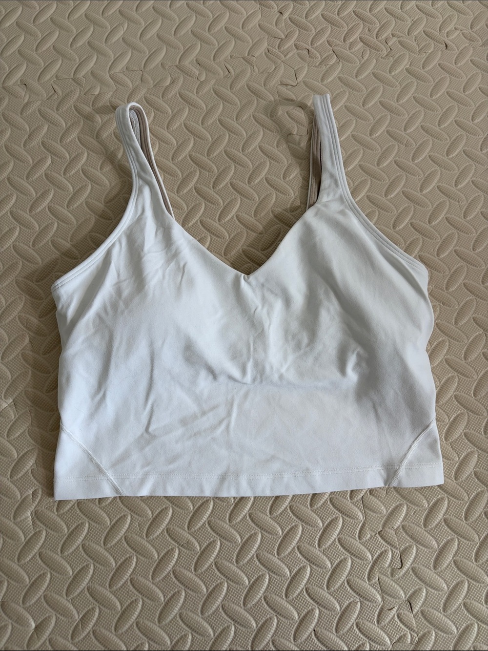 Lululemon White Bralette Tank Top Size 8